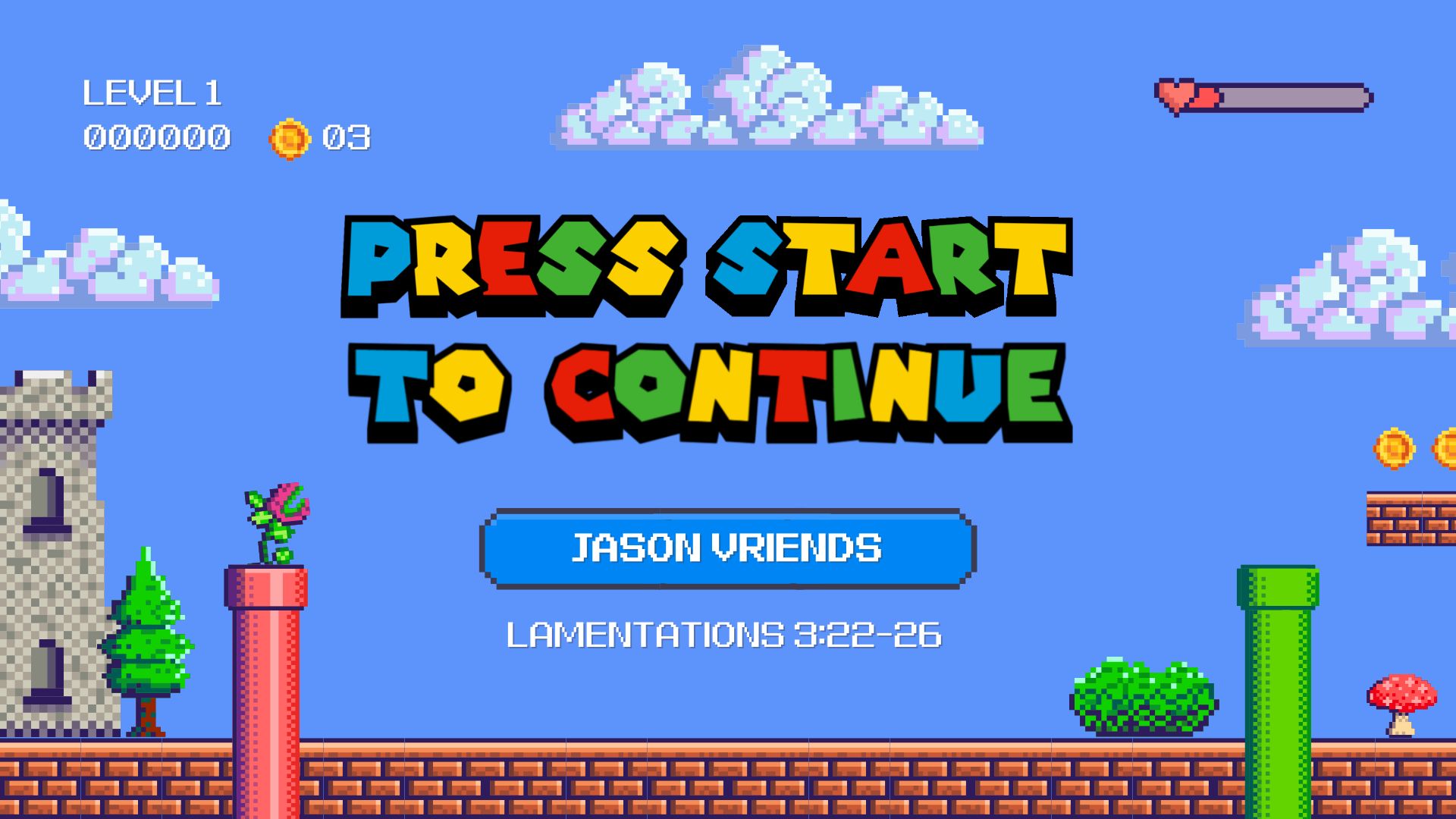 Press START to Continue